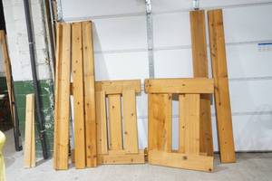 wood pine bunk beds