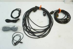 assortment of power cords and extension cords