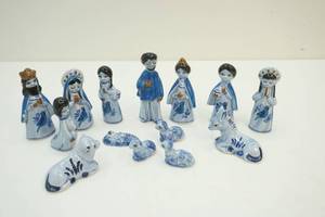 mini porcelain nativity scene