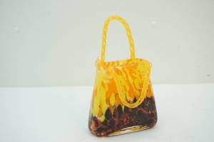 glass purse vase