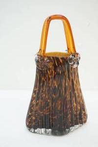 glass purse vase