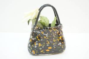 glass purse vase