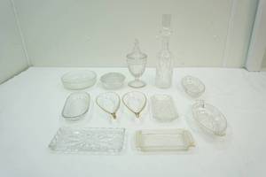 variety of vintage glassware