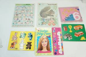 puzzles and Barbie piano