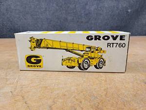 lot 125 image: Grove RT760 Rough Terrain Crane Diecast Model - 155 Scale Model