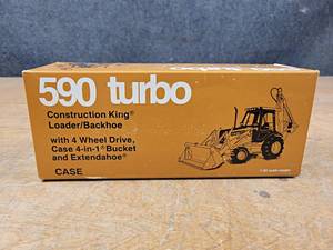 lot 154 image: Conrad CASE 590 Turbo Backhoe Diecast Model - 135 Scale Model