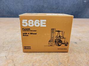 lot 156 image: CASE 586E 4-Wheel Drive Forklift Diecast Model - 135 Scale Model