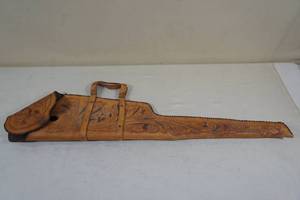lot 35 image: Hand Tooled Leather Long Gun Case