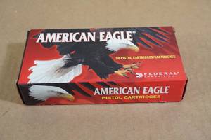 lot 56 image: 50 Federal American Eagle .380 Auto 95 Gr FMJ Ammo