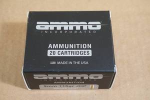 lot 57 image: 20 Ammo Inc 9mm Luger 115 Gr JHP Ammo