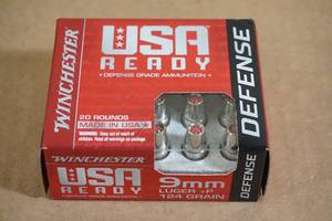 lot 58 image: 20 Winchester 9mm Luger P 124 Gr Defense Ammo