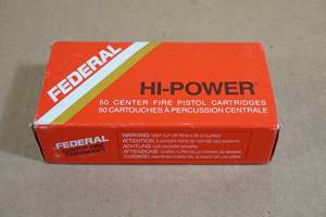 lot 59 image: 50 Federal 9mm Luger 124 Gr Metal Case Ammo