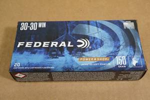 lot 80 image: 20 Federal Power-Shok .30-30 Win 150 Gr JSP FN Ammo