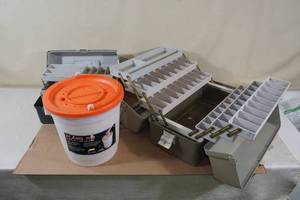 lot 128 image: Empty Tackle Boxes, Minnow Bucket