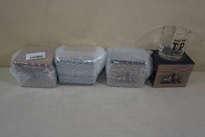 lot 133 image: 4 Novelty Whisky Glasses - Just the Tip, I Promise