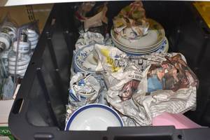 Tote of dishes