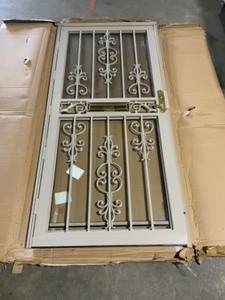 32 in. x 80 in. Gray Surface Mount Outswing Steel Security Door See Pictures
