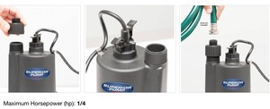 Superior Pump 14 HP Submersible Utility Pump 1800 GPH 91250 See Pictures