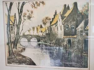 Belgium Countryside Lithograph