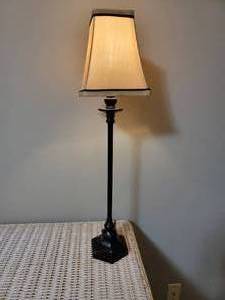 Dark Bronze Candlestick Lamp, a