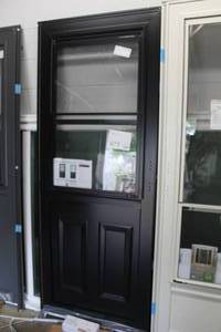 ProVia Model 379 Colonial Self-Storing Half-Lite Deluxe Series Storm Door 32x80