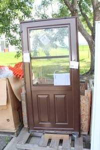 ProVia Model 389 Self-Storing with Half Lite Deluxe Series Storm Door 36x77-58