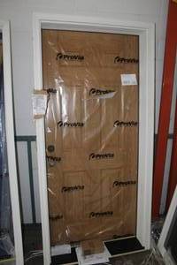 ProVia Legacy 20-Gauge Woodgrain Textured Steel Fire Rated Single Entry Door 36x80