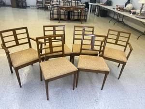 lot 3 image: 6 Dining Chairs including 2 Captains Chairs