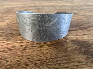 lot 52 image: Trench Art - Bracelet Philippine Islands 1945