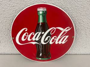 lot 78 image: Coca-Cola Porcelain Sign