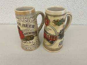 lot 80 image: Strohs Beer Steins