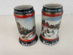 lot 81 image: Budweiser Holiday Steins