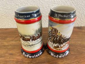 lot 91 image: Budweiser Holiday Steins