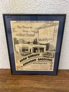 lot 259 image: Mobilgas Framed Advertising