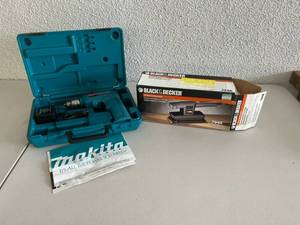 lot 302 image: Black & Decker Sander & Makita Drill