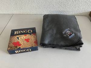 lot 310 image: New Sealed Bingo Game & Ice Dawgs Hockey Blanket