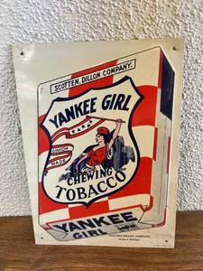 lot 331 image: Yankee Girl Chewing Tobacco Metal Sign