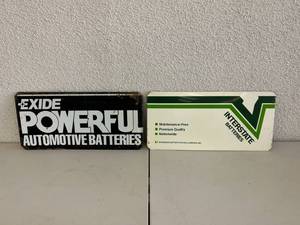 lot 336 image: Metal Battery Signs