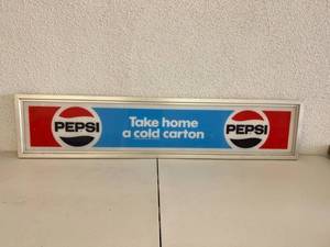 lot 338 image: Pepsi Cooler Topper Sign