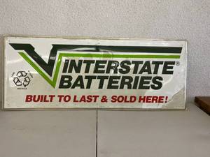 lot 340 image: Interstate Batteries Metal Sign