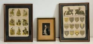 lot 11 image: Three Framed Bihind Glass Napoleonic Prints 2 16 x 12 And 1 10 x 8