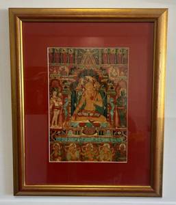 lot 22 image: 19 12 x 24 Framed Behind Glass Buddha Print