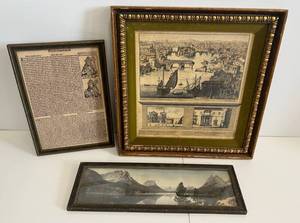 lot 53 image: Group Of Misc. Framed Items