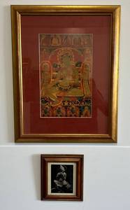 lot 54 image: Two Framed Budda Prints 124x18 12 And 1 9x 8