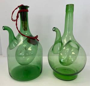 lot 61 image: Two Vintage Glass Wine Vessels