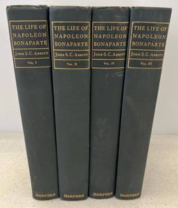 lot 69 image: 1883 Copyright The Life Of Napoleon Bonaparte John S.C. Abbott  Vol. 1-4 Harpers