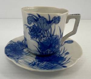 lot 97 image: Antique Mino Ware Kato GoSake Pottery ( 1870-75 ) Cup And Saucer (No Cracks Or Chips)