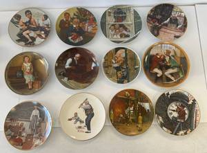 lot 115 image: Large Group Of Norman Rockwell Collectors Plates Some With Box