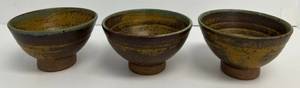 lot 150 image: Antique Japanese Stone Pottery Rice Bowls 5 12 x 3 12 (No Chips Or Cracks)