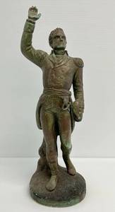 lot 165 image: Antique Ethan Allen Statue Vermont Capitol Landmark Bronzed Plaster Sculture 18T